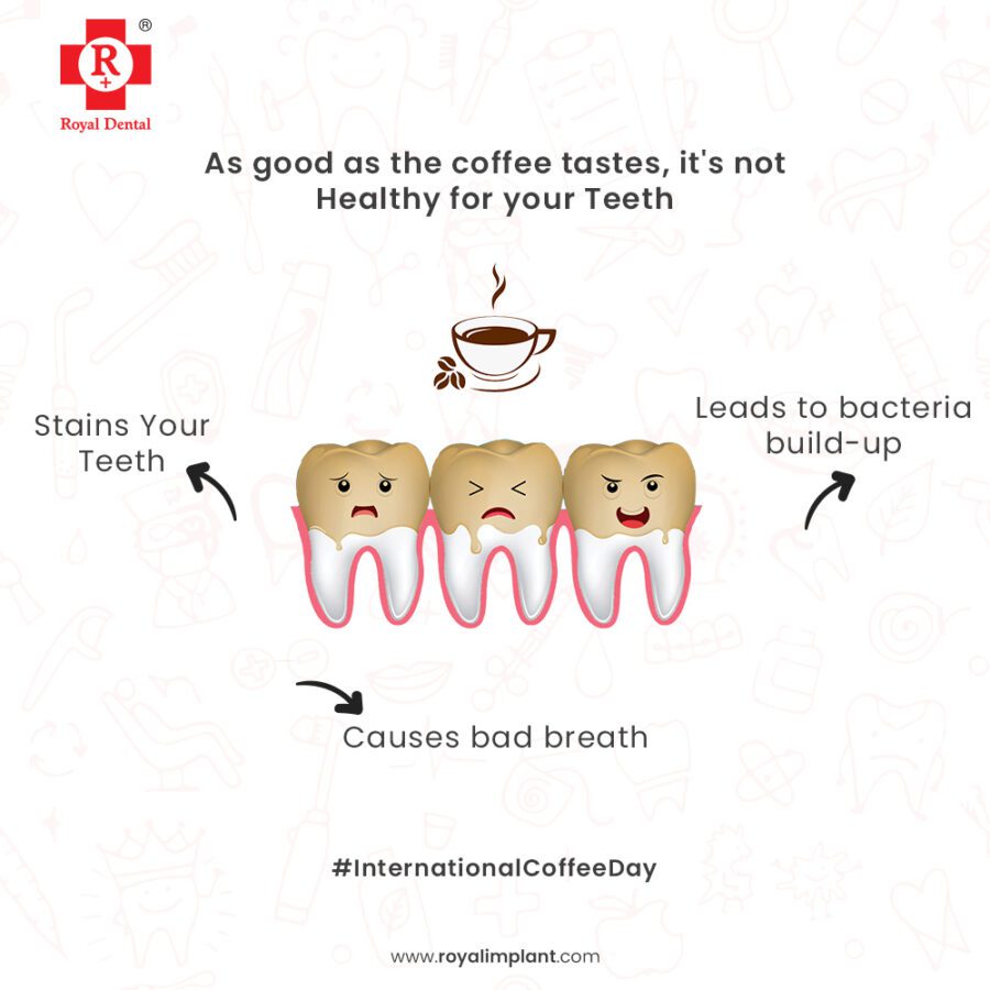 Worst to drink Tea, Coffee or Colas for Teeth? Royal Dental Clinics tea coffee stains