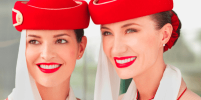 Cabin crew smiling teeth