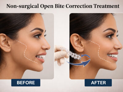 Non-surgical Open Bite Correction Treatment in Kandivali, Thakur Complex, Mumbai: Is it possible? Royal Dental Clinics Non-surgical bite correction