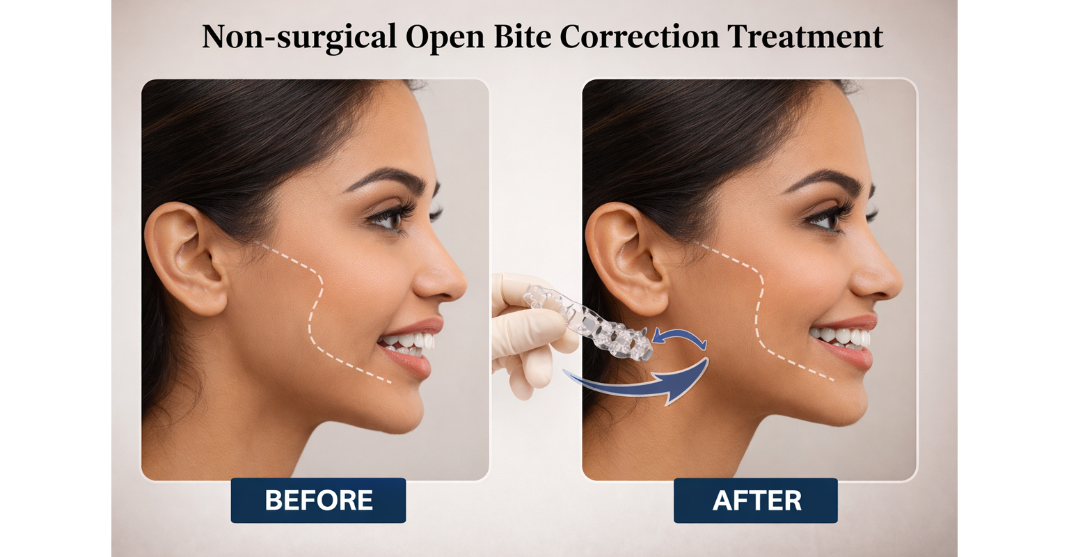 Non-surgical Open Bite Correction Treatment in Kandivali, Thakur Complex, Mumbai: Is it possible?