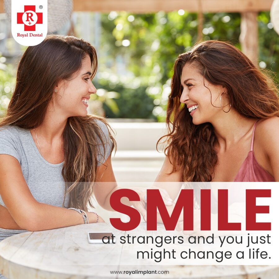 women smile with teeth