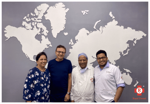patient smiling after dental implant in one day