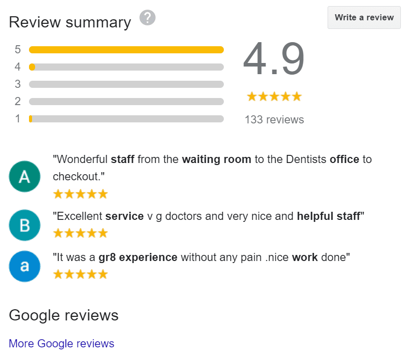 google reviews