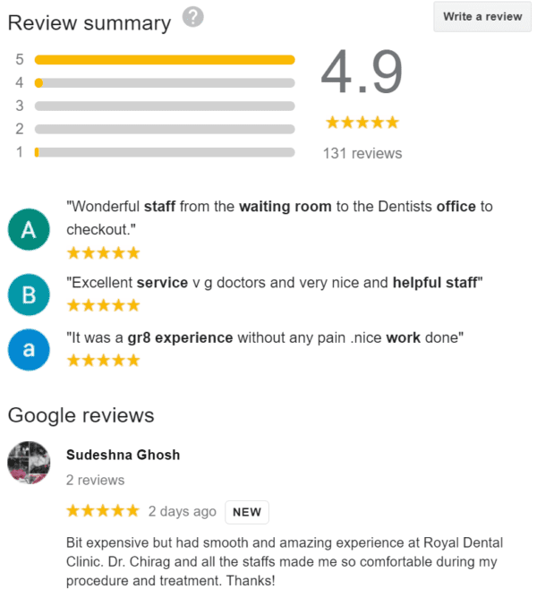 google review - dental implant long term success
