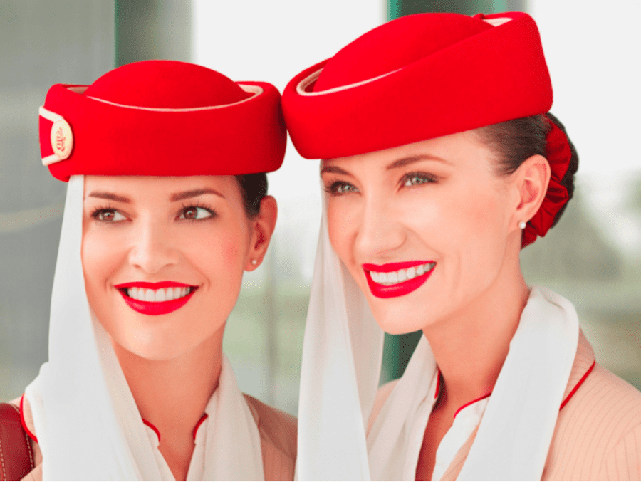 Cabin crew smiling teeth